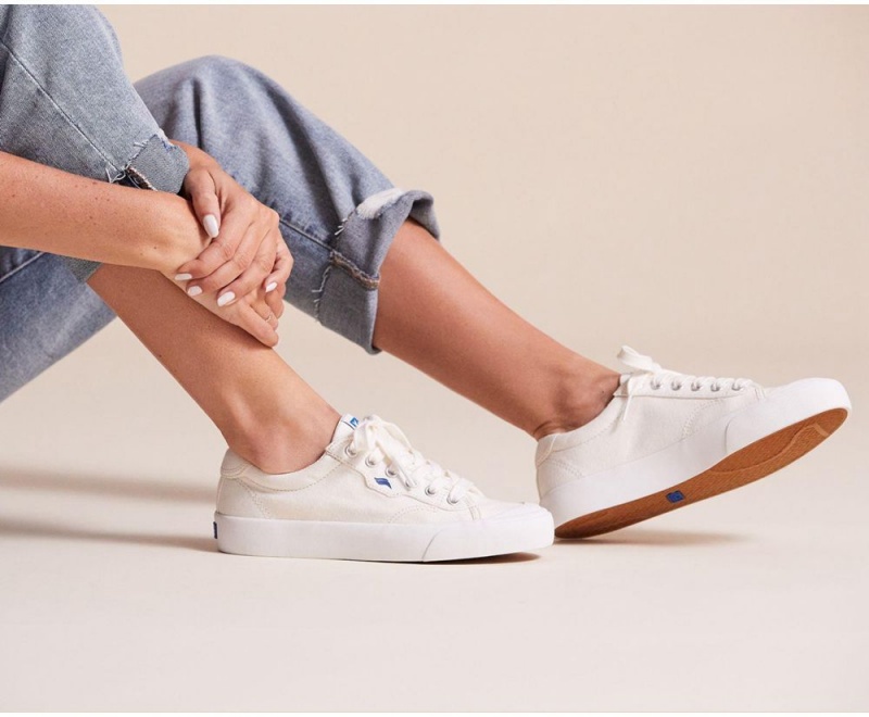 Keds x Organic Pamuklu Crew Kick 75 Kadın Spor Ayakkabı Beyaz | TJK406193