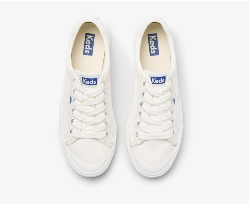 Keds x Organic Pamuklu Crew Kick 75 Kadın Spor Ayakkabı Beyaz | TJK406193