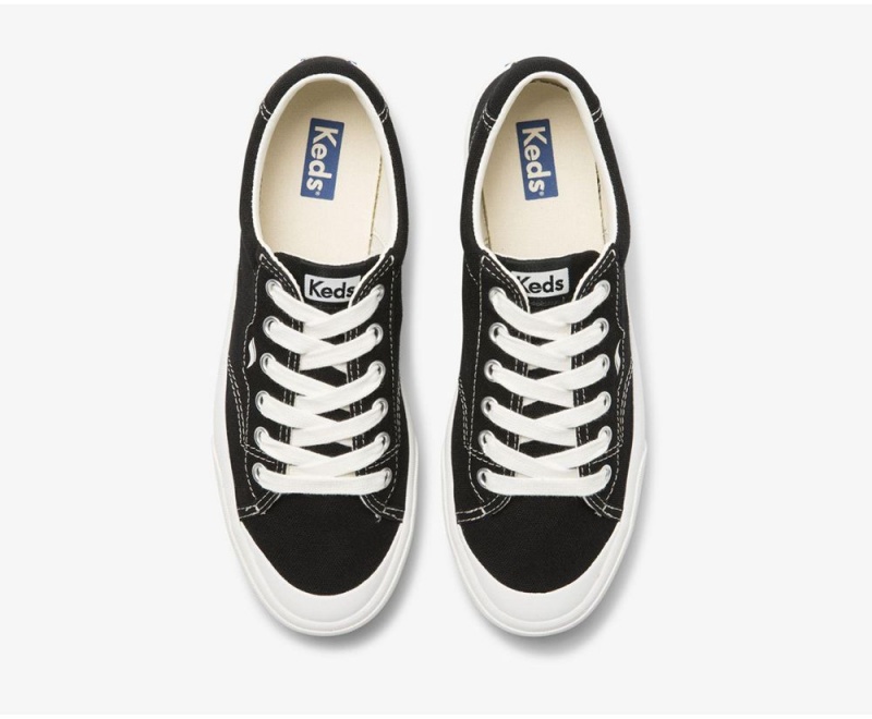 Keds x Organic Pamuklu Crew Kick 75 Kadın Spor Ayakkabı Siyah | ZIO084239