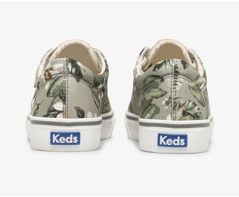 Keds x Organic Pamuklu Jump Kick Tropical Kadın Spor Ayakkabı Yeşil | SUR260479