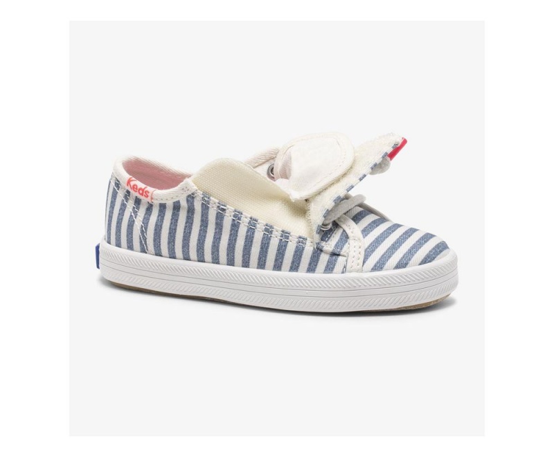 Keds x Organic Pamuklu Kickstart Jr. Kiz Çocuk Spor Ayakkabı Beyaz Mavi | KAM321560