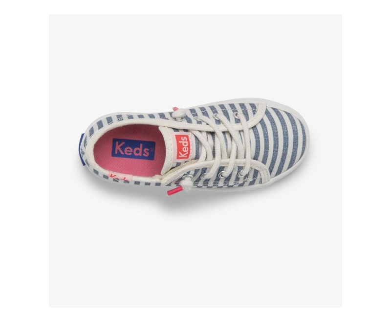 Keds x Organic Pamuklu Kickstart Jr. Kiz Çocuk Spor Ayakkabı Beyaz Mavi | KAM321560