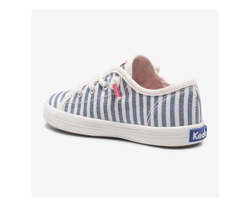 Keds x Organic Pamuklu Kickstart Jr. Kiz Çocuk Spor Ayakkabı Beyaz Mavi | KAM321560