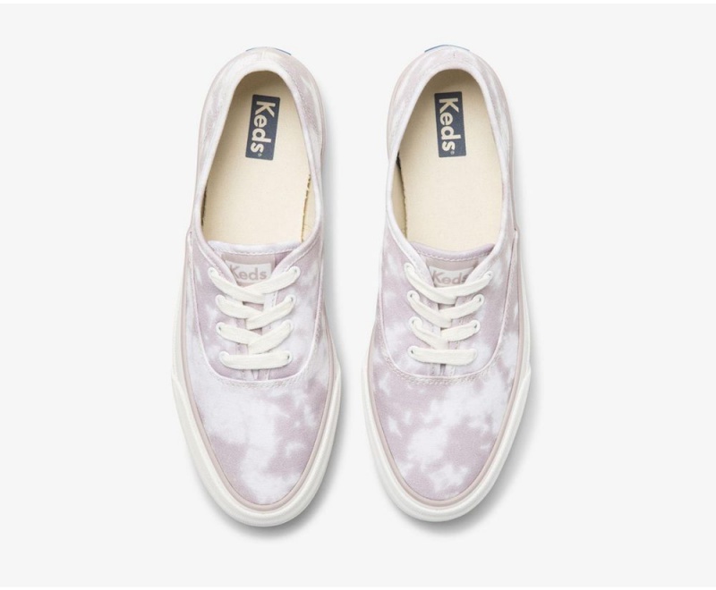 Keds x Organic Pamuklu Surfer Tie Dye Kadın Spor Ayakkabı Mor | JOU395017