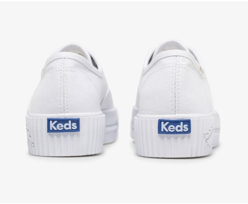 Keds x Organic Pamuklu Triple AMP Kadın Spor Ayakkabı Beyaz | NXJ402376