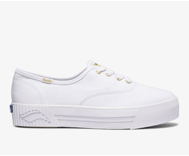 Keds x Organic Pamuklu Triple AMP Kadın Spor Ayakkabı Beyaz | NXJ402376