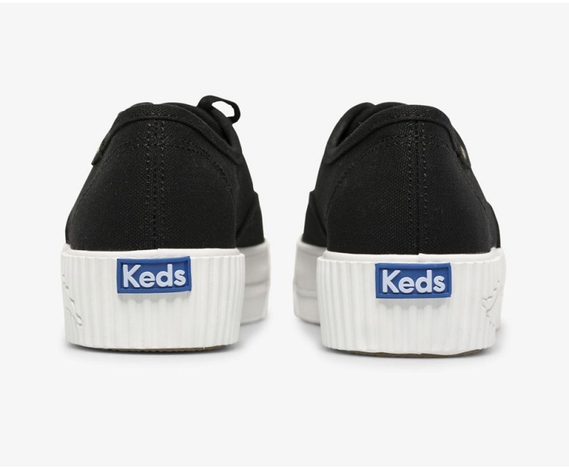 Keds x Organic Pamuklu Triple AMP Kadın Spor Ayakkabı Siyah | GVO374589