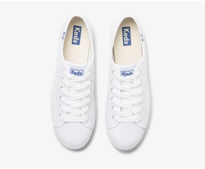 Keds x Organic Pamuklu Triple Kick Kadın Spor Ayakkabı Beyaz | UHN890147