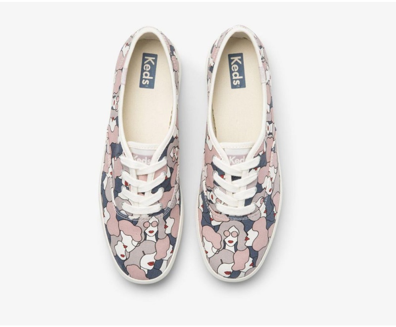 Keds x Organic Pamuklu Washable Champion Kadın Spor Ayakkabı Mor Renkli | TUY154036