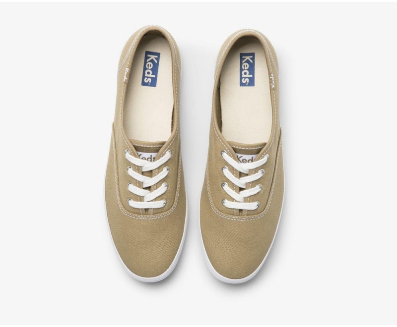 Keds x Organic Pamuklu Washable Champion Kadın Spor Ayakkabı Kahverengi | ZTH782056