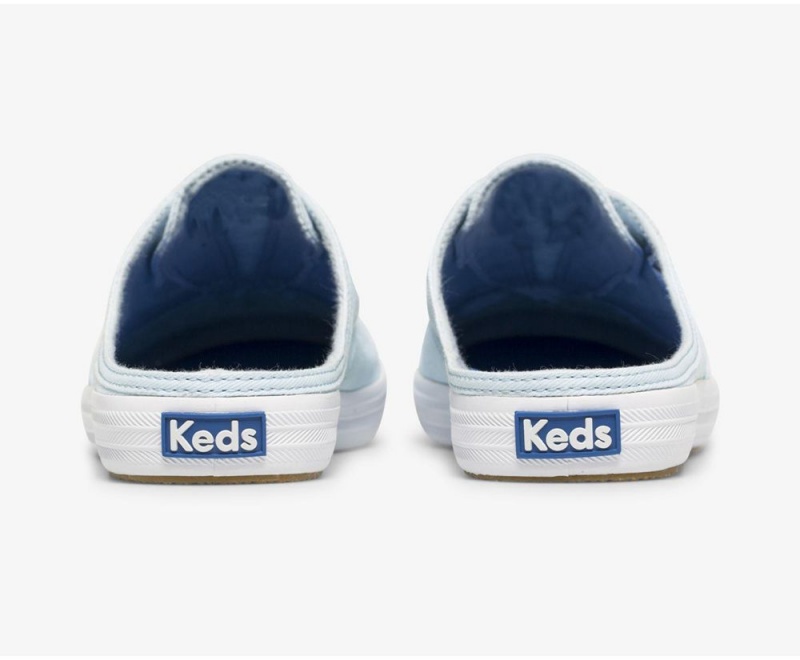 Keds x Organic Pamuklu Washable Moxie Mule Kadın Mules Mavi | HWQ478153