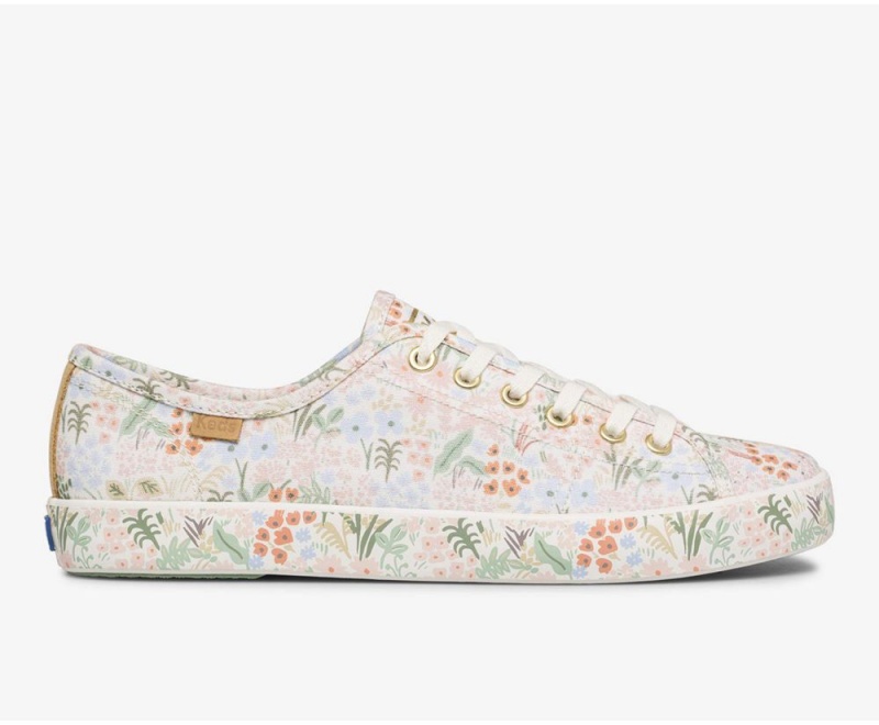 Keds x Rifle Paper Co. Kickstart Meadow Kadın Spor Ayakkabı Beyaz Renkli | KWB398652