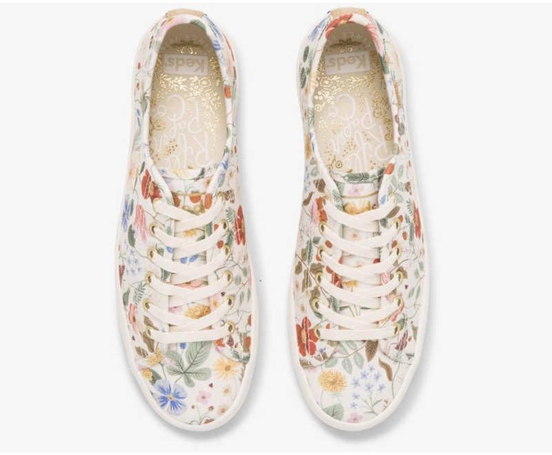 Keds x Rifle Paper Co. Kickstart TRX Strawberry Fields Kadın Spor Ayakkabı Beyaz Renkli | GPH269140