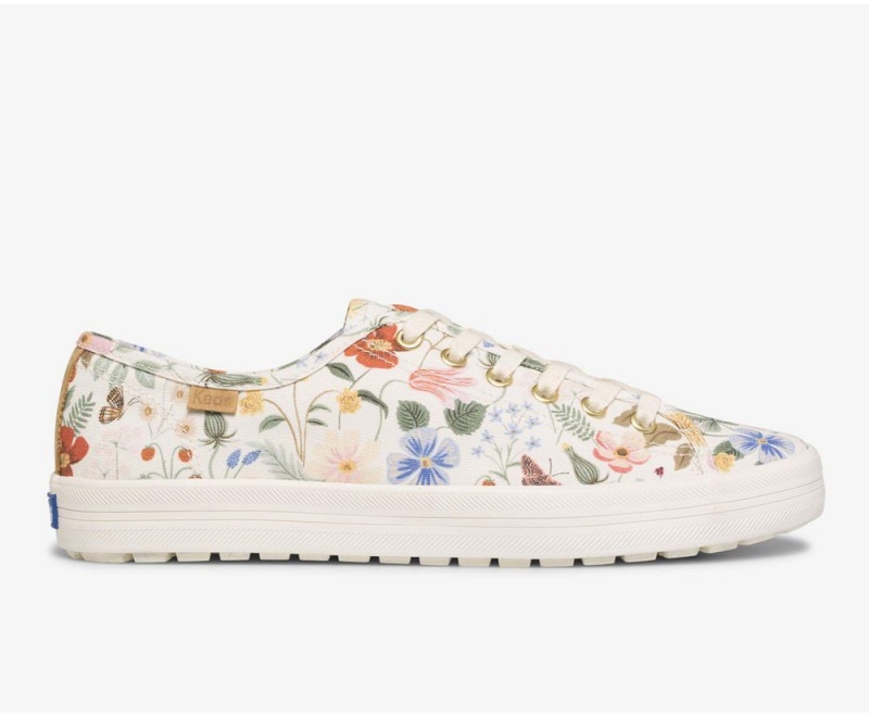 Keds x Rifle Paper Co. Kickstart TRX Strawberry Fields Kadın Spor Ayakkabı Beyaz Renkli | GPH269140